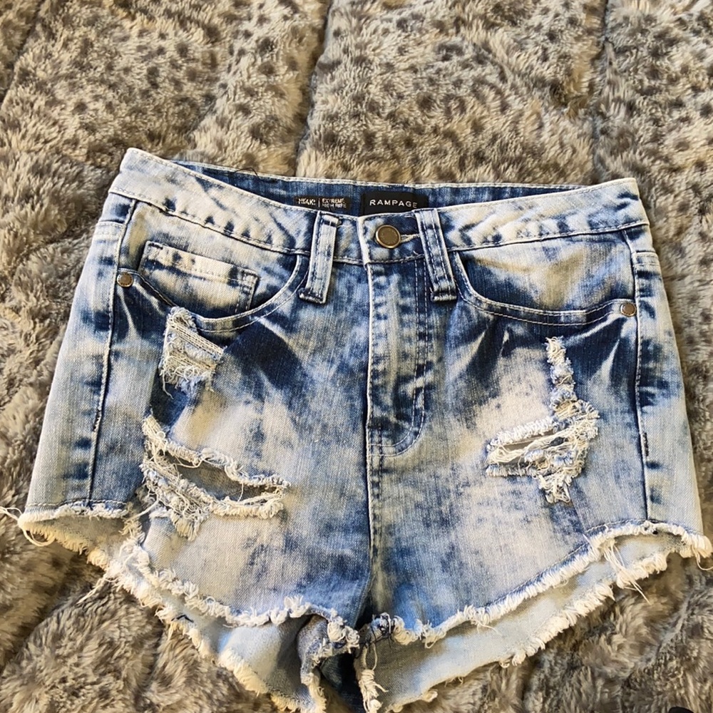 High waisted jean shorts